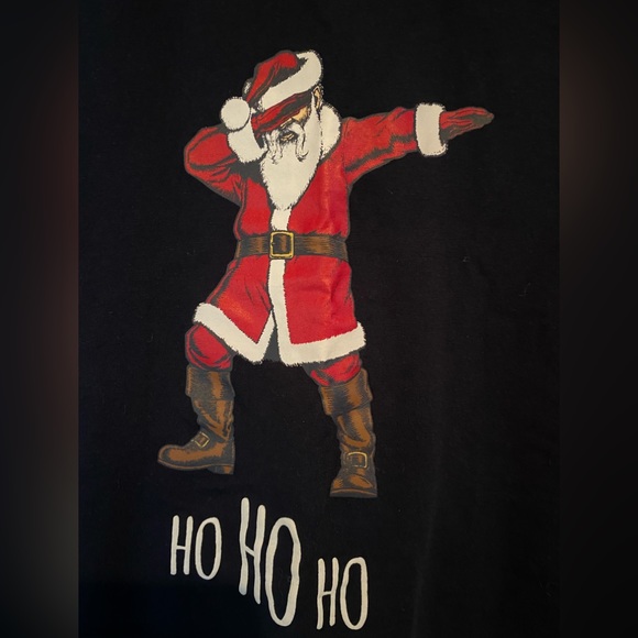 Ho Ho Ho Dabbing Santa Xmas Tee shirt by Demim & Flower - Picture 4 of 4